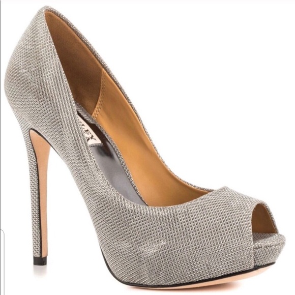 BADGLEY MISCHKA wedding formal peep toe heels - Picture 1 of 8